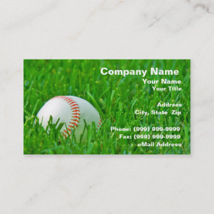 Tarjeta De Visita Béisbol en hierba