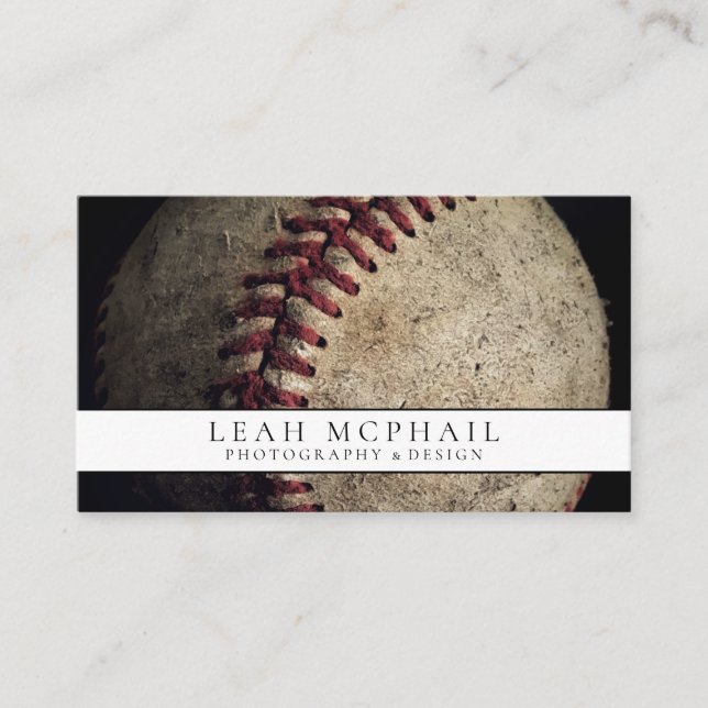Tarjeta De Visita Béisbol maltratado (Anverso)