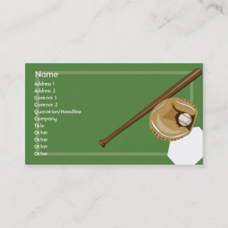 Tarjeta De Visita Béisbol - negocio