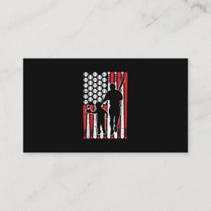 Tarjeta De Visita Béisbol que juega con papá y hijo el día del b