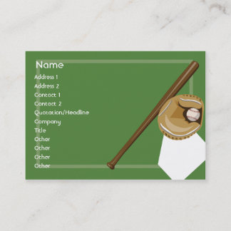Tarjeta De Visita Béisbol - rechoncho