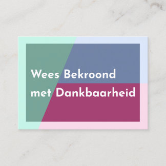 Tarjeta De Visita Bekroonde Kaarten