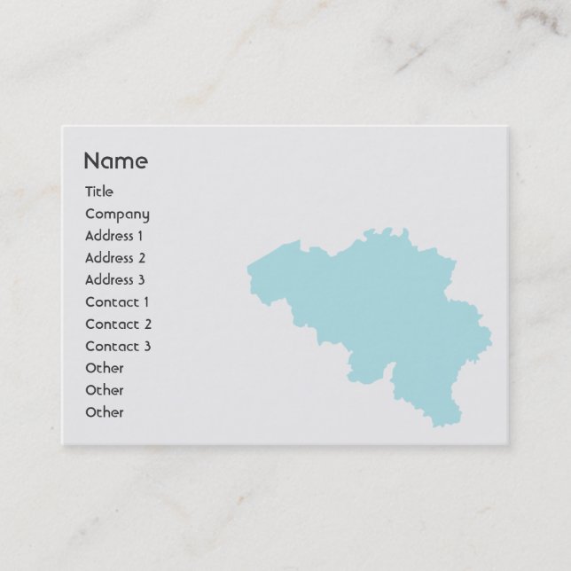 Tarjeta De Visita Bélgica - rechoncha (Anverso)