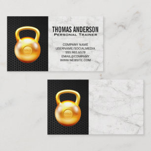 Tarjeta De Visita Bell de Kettle Gold   Fibra de carbono de mármol