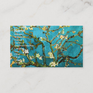 Tarjeta De Visita Bella Artes de Van Gogh, un árbol de almendras fl