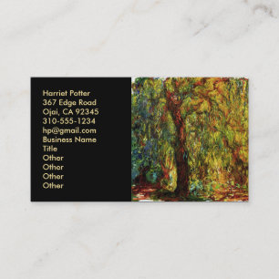 Tarjeta De Visita Bella Artes Willow Monet