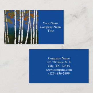 Tarjeta De Visita Bella Birch de Otoño