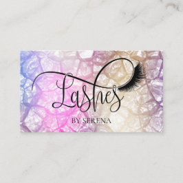 Tarjeta De Visita Bella maquillaje Chica Lash Holograph Diamond