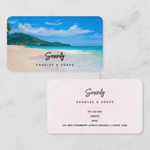 Tarjeta De Visita Bella Playa Escénica de Destino Tropical