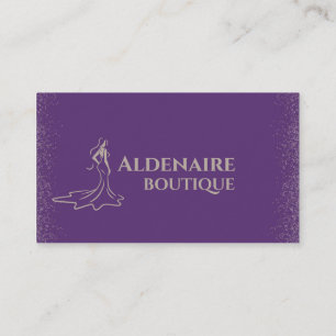 Tarjeta De Visita Bella Purple Luxury Fashion Boutique