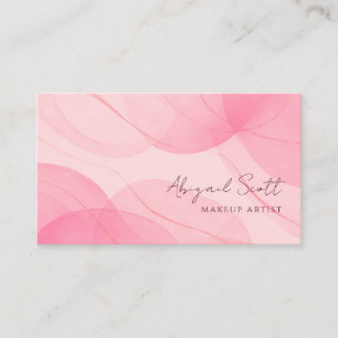 Tarjeta De Visita Belleza abstracta acuarela rosa Chic Profesional