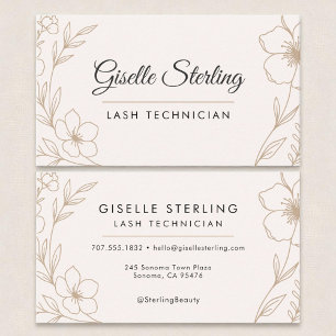 Tarjeta De Visita Belleza botánica de Rubor y Black Lash Technician