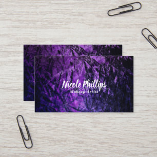 Tarjeta De Visita Belleza Chic Abstracta Glam Purpura