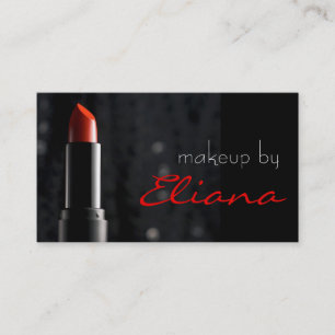 Tarjeta De Visita Belleza Cosmetóloga del Artista del lápiz labial r