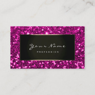 Tarjeta De Visita Belleza de artista de maquillaje enmarcado en Purp