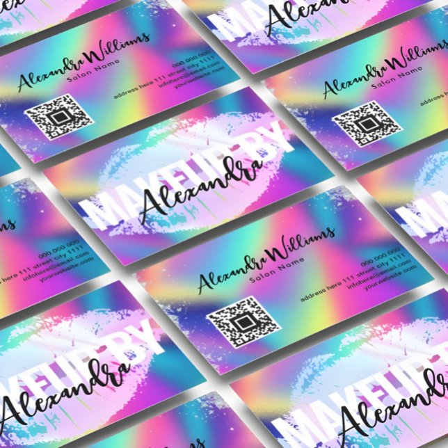 Tarjeta De Visita Belleza de artista de maquillaje Purpurina de labi (Subido por el creador)