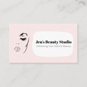 Tarjeta De Visita Belleza de Cejas de Pestañas Cosméticos Faciales E