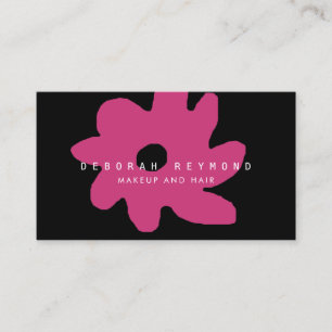 Tarjeta De Visita belleza de flor rosa de fuchsia femenina agradable