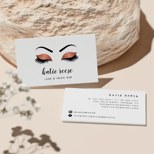Tarjeta De Visita Belleza de garrapatas y brotes de cobre falsas
