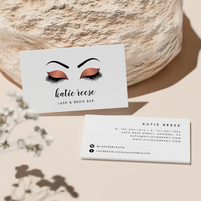 Tarjeta De Visita Belleza de garrapatas y brotes de cobre falsas (Subido por el creador)