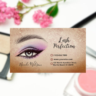 Tarjeta De Visita Belleza de latigazos y brotes maquillaje