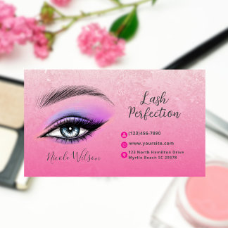Tarjeta De Visita Belleza de latigazos y brotes maquillaje