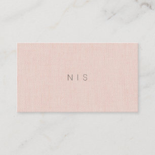 Tarjeta De Visita Belleza de lino minimalista clásica del fondo de