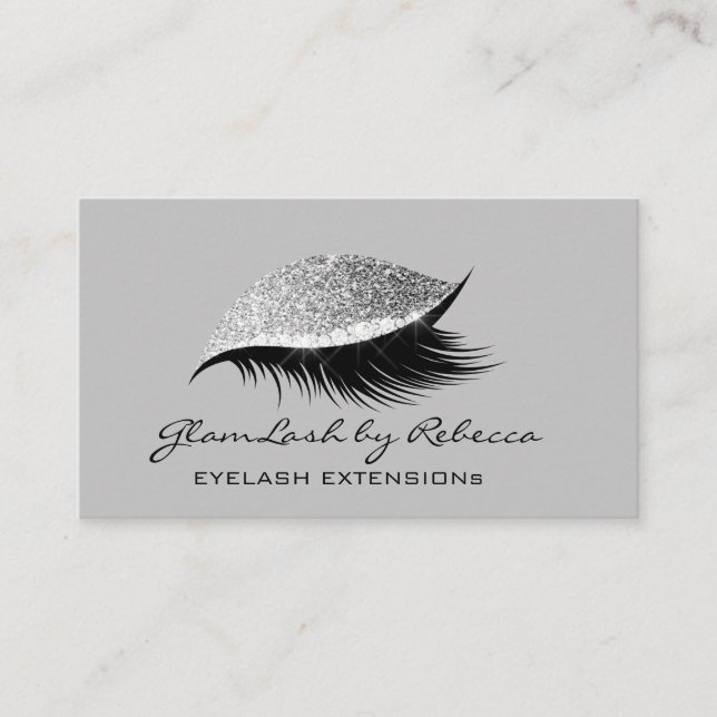 Tarjeta De Visita Belleza de maquillaje simple Eyelash Lashes Purpur (Anverso)