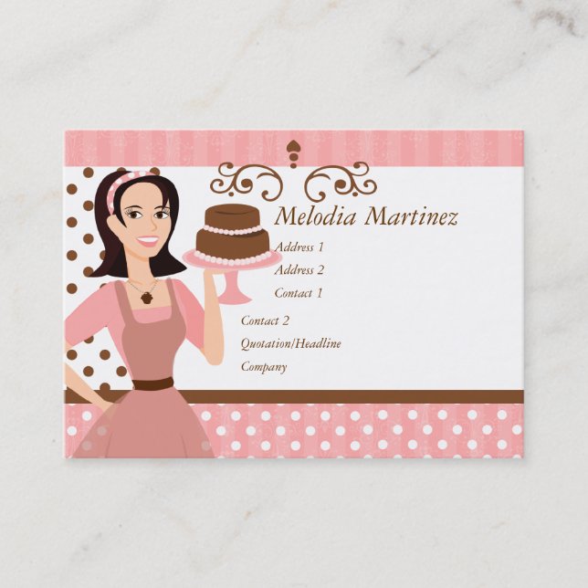 Tarjeta De Visita Belleza de pastel (Anverso)