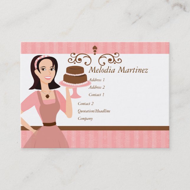 Tarjeta De Visita Belleza de pastel (Anverso)