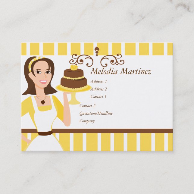 Tarjeta De Visita Belleza de pastel (Anverso)