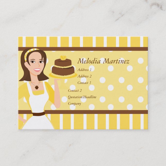 Tarjeta De Visita Belleza de pastel (Anverso)