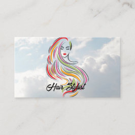 Tarjeta De Visita Belleza de pelo largo