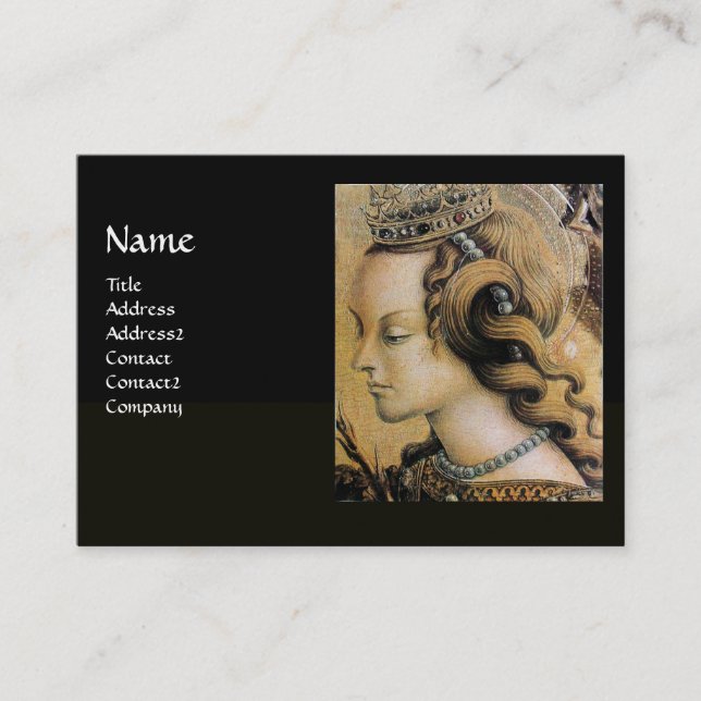 Tarjeta De Visita BELLEZA DE PELO NATURAL JEWELRRY MONOGRAM oro negr (Anverso)