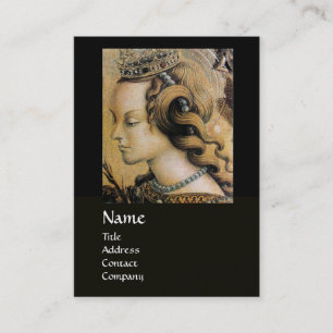 Tarjeta De Visita BELLEZA DE PELO NATURAL JEWELRRY MONOGRAM oro negr