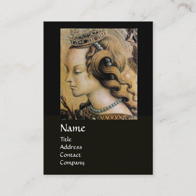 Tarjeta De Visita BELLEZA DE PELO NATURAL JEWELRRY MONOGRAM oro negr (Anverso)