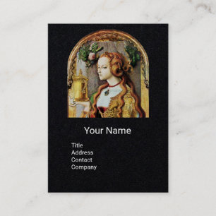 Tarjeta De Visita BELLEZA DE PELO NATURAL,Papel negro COSMÉTICO MONO