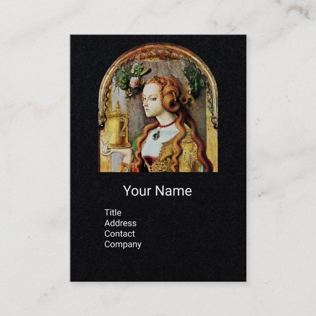 Tarjeta De Visita BELLEZA DE PELO NATURAL,Papel negro COSMÉTICO MONO (Anverso)