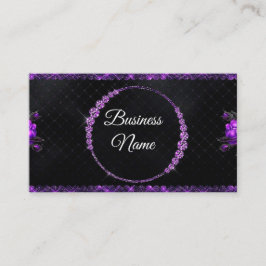 Tarjeta De Visita Belleza Diamante de imitación de Purpurina morado