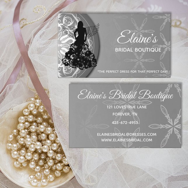 Tarjeta De Visita Belleza elegante o boutique nupcial (Subido por el creador)