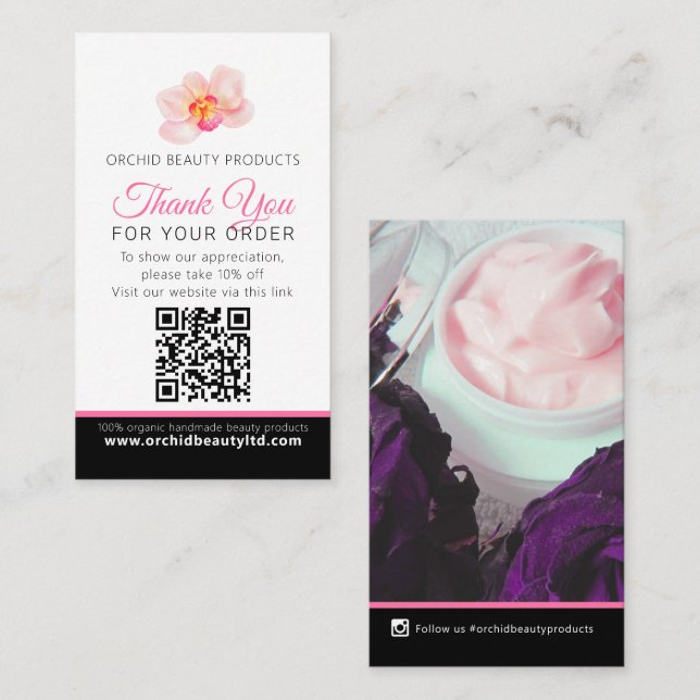 Tarjeta De Visita Belleza empresa de salud de fotografía empresa de  (Anverso / Reverso)