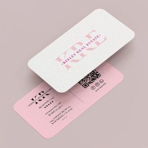 Tarjeta De Visita Belleza Estética Pastel Rosa Moderno