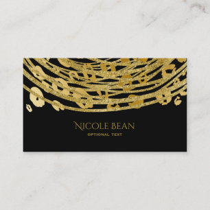 Tarjeta De Visita Belleza Exótica de Estampado de Guepardo Golden Gl