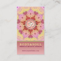 Belleza Femenina Om Yoga New Age Business Card