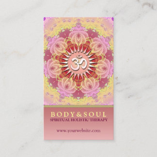 Tarjeta De Visita Belleza Femenina Om Yoga New Age Business Card