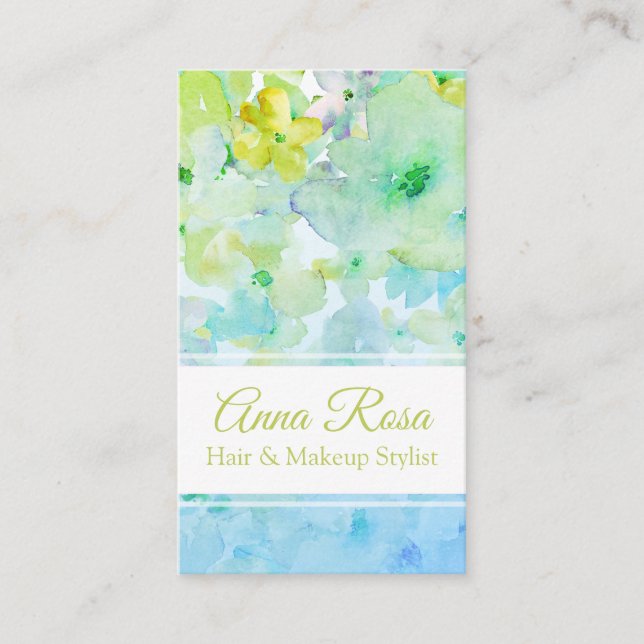Tarjeta De Visita Belleza femenina popular del oro verde de la (Anverso)