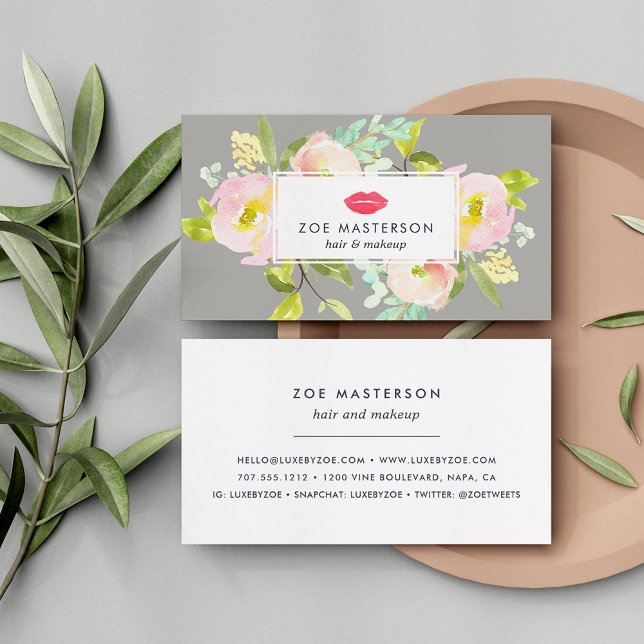 Tarjeta De Visita Belleza floral moderna (Subido por el creador)