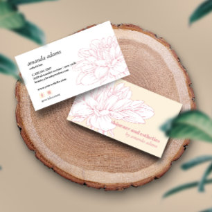 Tarjeta De Visita Belleza floreciente   Esteticista de cuidado de la