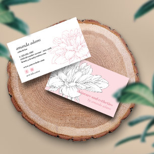Tarjeta De Visita Belleza floreciente Esteticista de cuidados de l