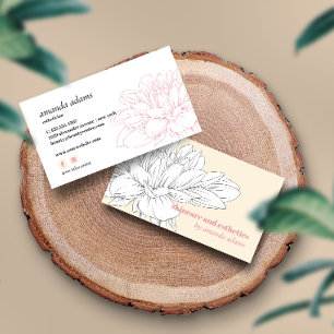 Tarjeta De Visita Belleza floreciente   Esteticista del cuidado de l
